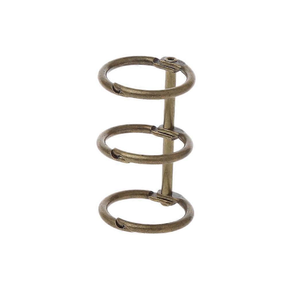 DIY Metal Clip 3 Holes Ring for Notebook Loose Leaf Diary Photo Album Binding Bronze
