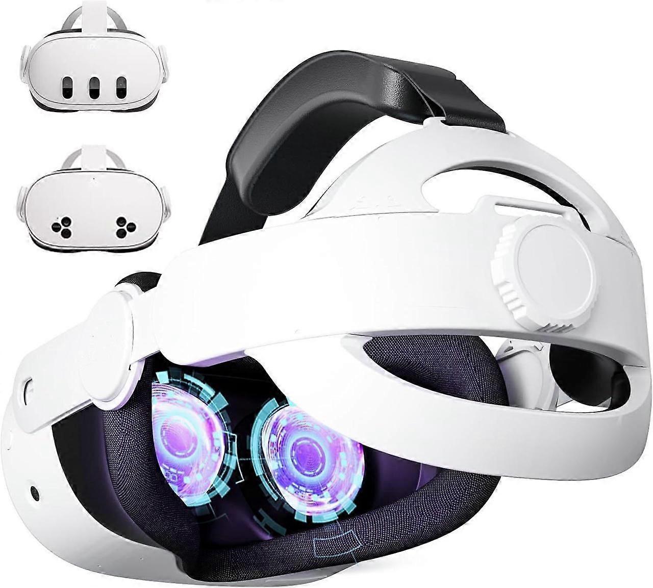 Head Strap for Meta Oculus Quest 3S / Quest 3, Pressure-Free Elite Strap Accessories Replacement, Adjustable Headband Soft Cushion VR Headset Enhanced