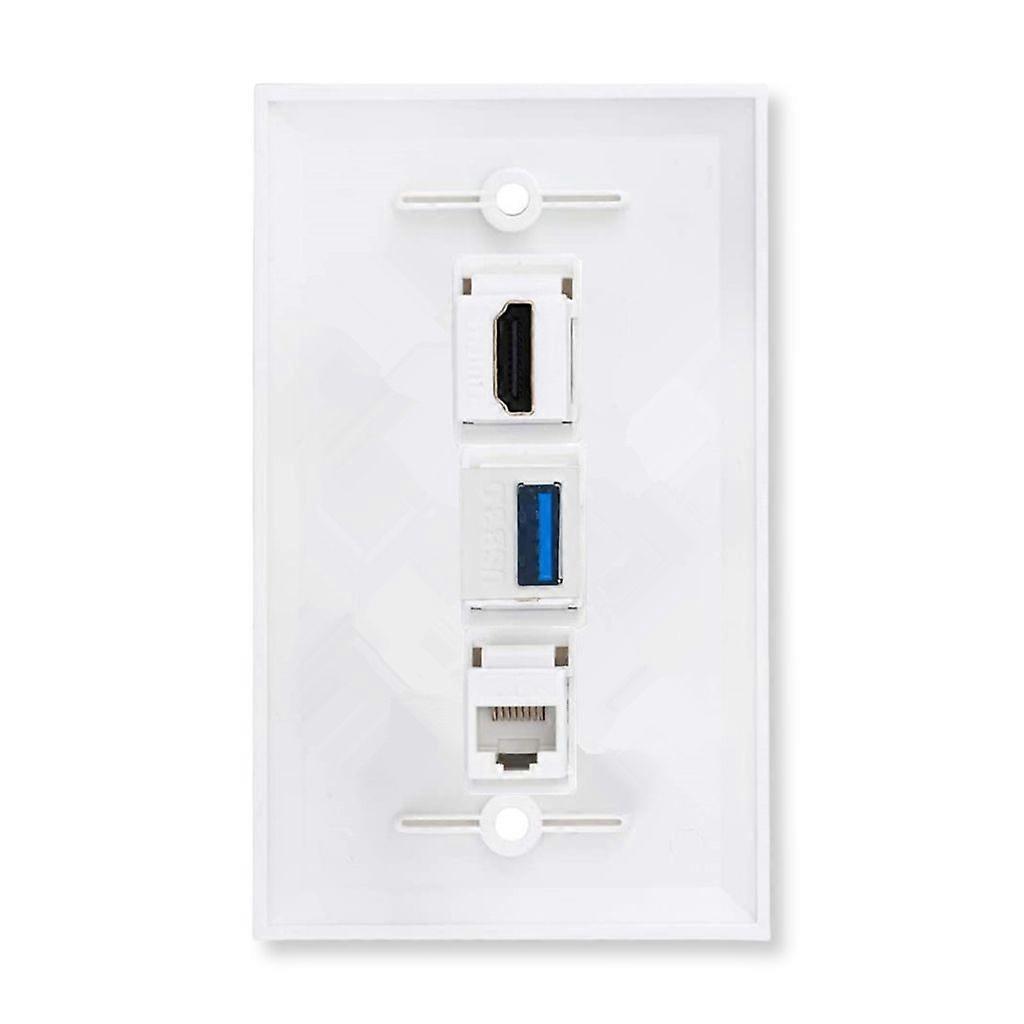 USB 3.0 Cat6 Ethernet Wall Plate Offering High Data Transfer Rates