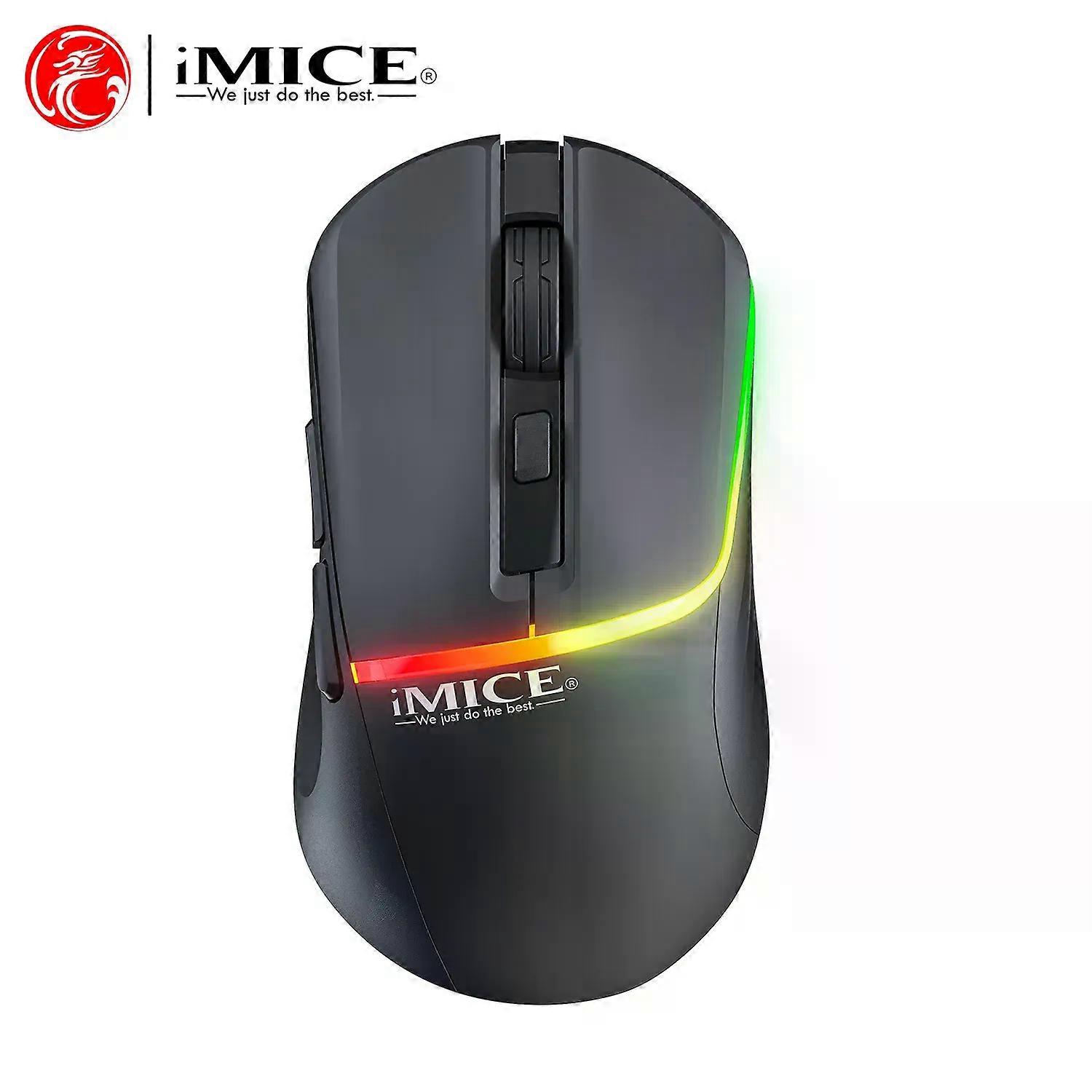 Dual-mode Mouse Wireless 2.4G Bluetooth Rechargeable Mute Button 4000 DPI Adjustable RGB Backlight Mause Office Use Or PC Gaming