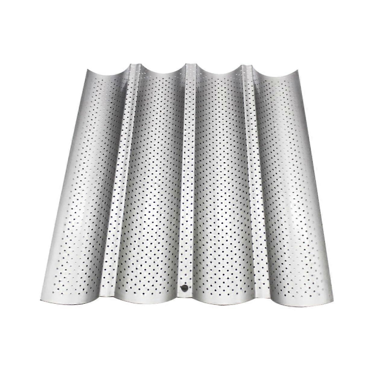 Non-Stick French Bread Baking Mould For 4 Loaves, Wave Design, Dishwasher Safe, Ideal For Crispy Bread