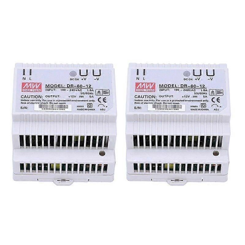 2X Din Rail Netzteil 60W 12V AC DC Wandler Dr-60-12 Netzteil 12V 60W Gute Qualität