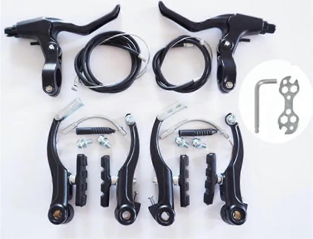 MTB Bike V Brake Caliper Set with Brake Pads and Levers for Mountain Bicycle BMX Cruiser Linear Pull Braking System
