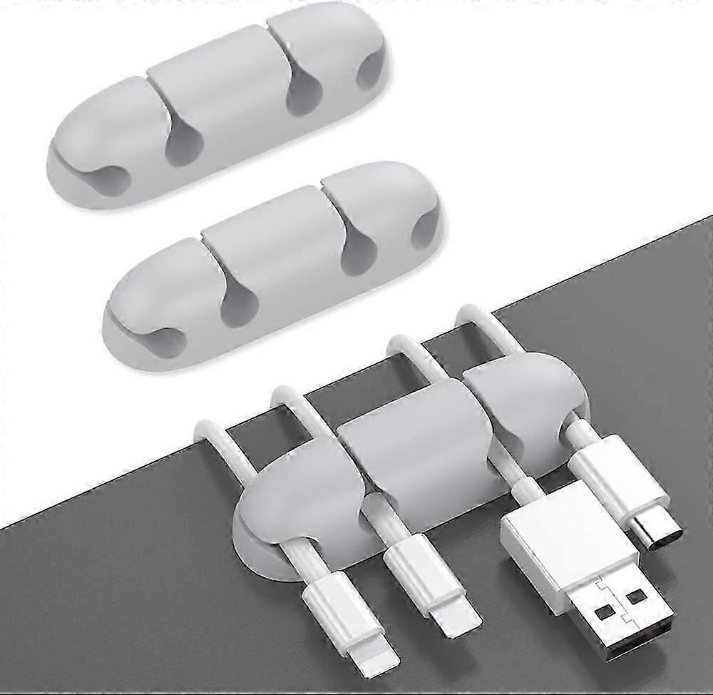 3 Pack Cord Holders for Desk,Strong Adhesive Cord Keeper(GREY)