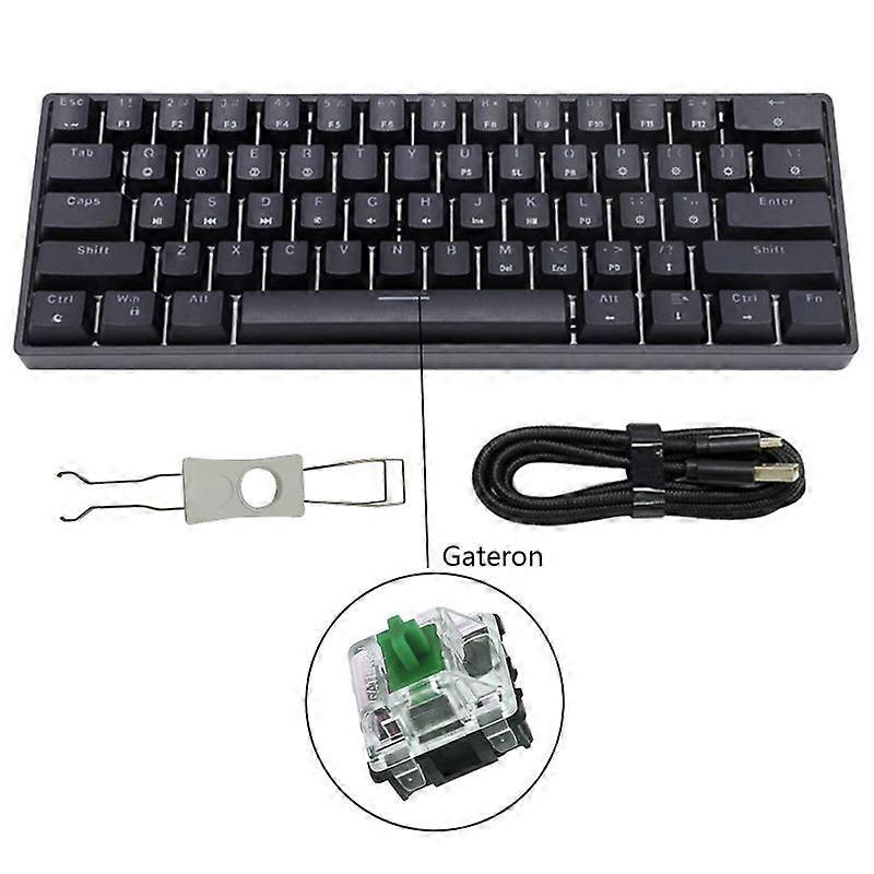 SK61 Mechanical Gaming Wired Keyboard Foldable Bracket for Windows Gaming PC