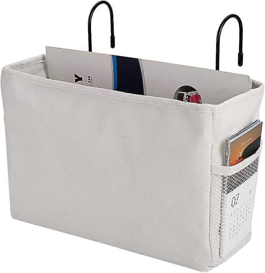 Hanging Storage Basket for Bed, Office, Home, School, Dorm, White