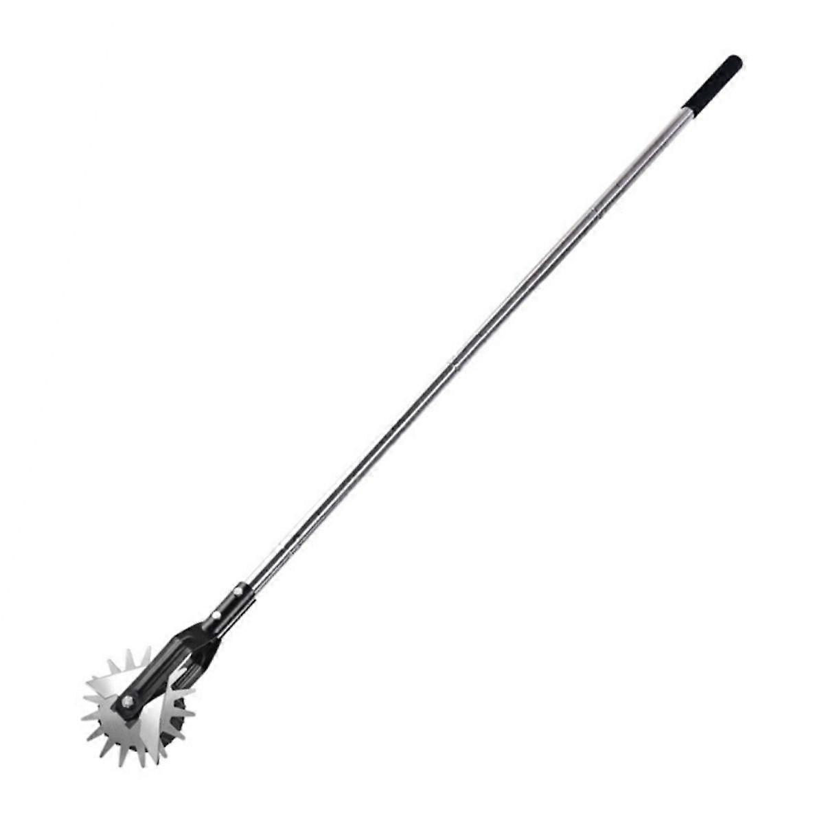 Manual weed trimmer, wheeled rotary edger, sturdy three-section stainless steel handle, 160 cm
