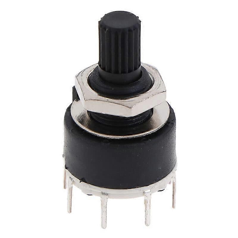 Rotary Switch SR16MM, 2-Pole 3-4 Position, 1-Pole 5-6-8 Position, Axis Band Switch, Iron Housing