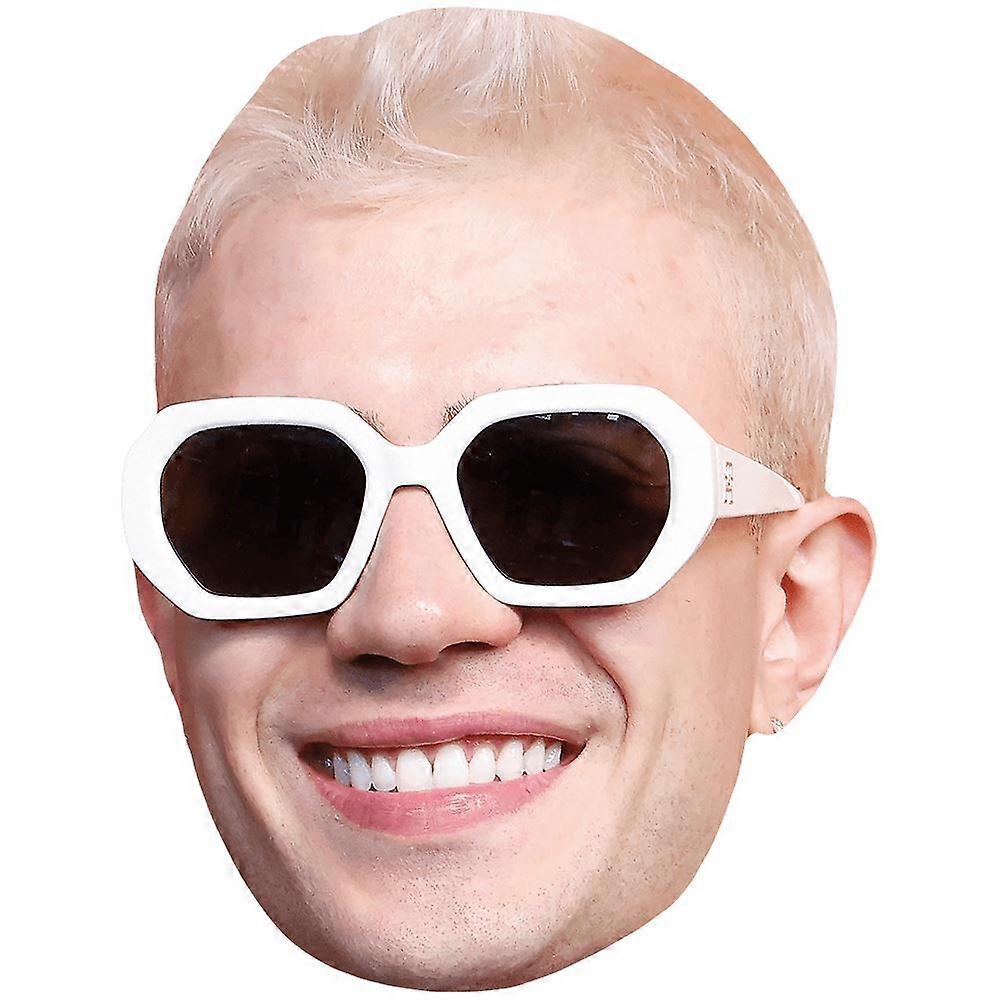 Leo Picon (Glasses) Celebrity Mask, Flat Card Face