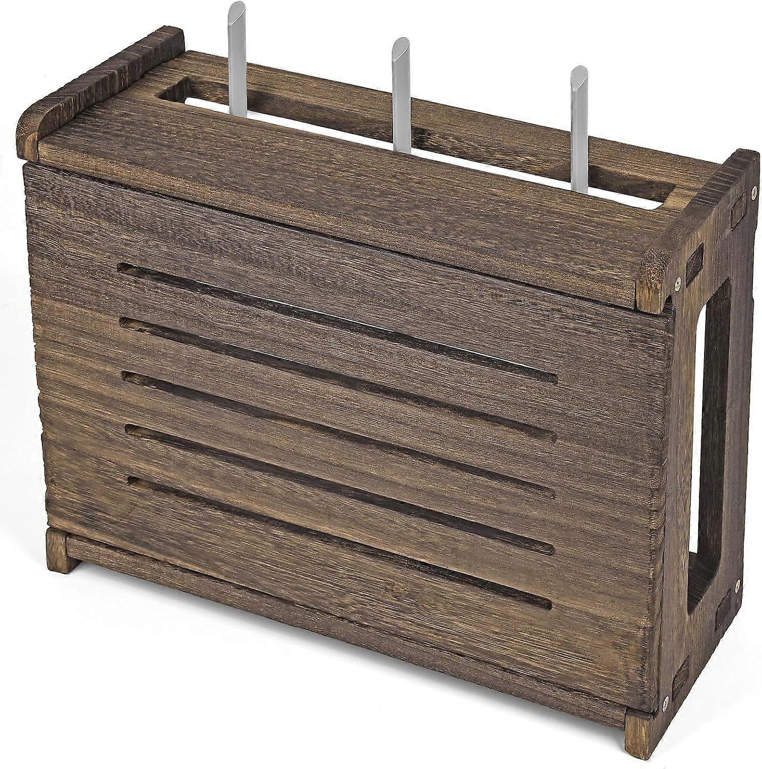 2025 Latest Model  Wooden Router Shelf Wall Mount WiFi Router Storage Box Modem