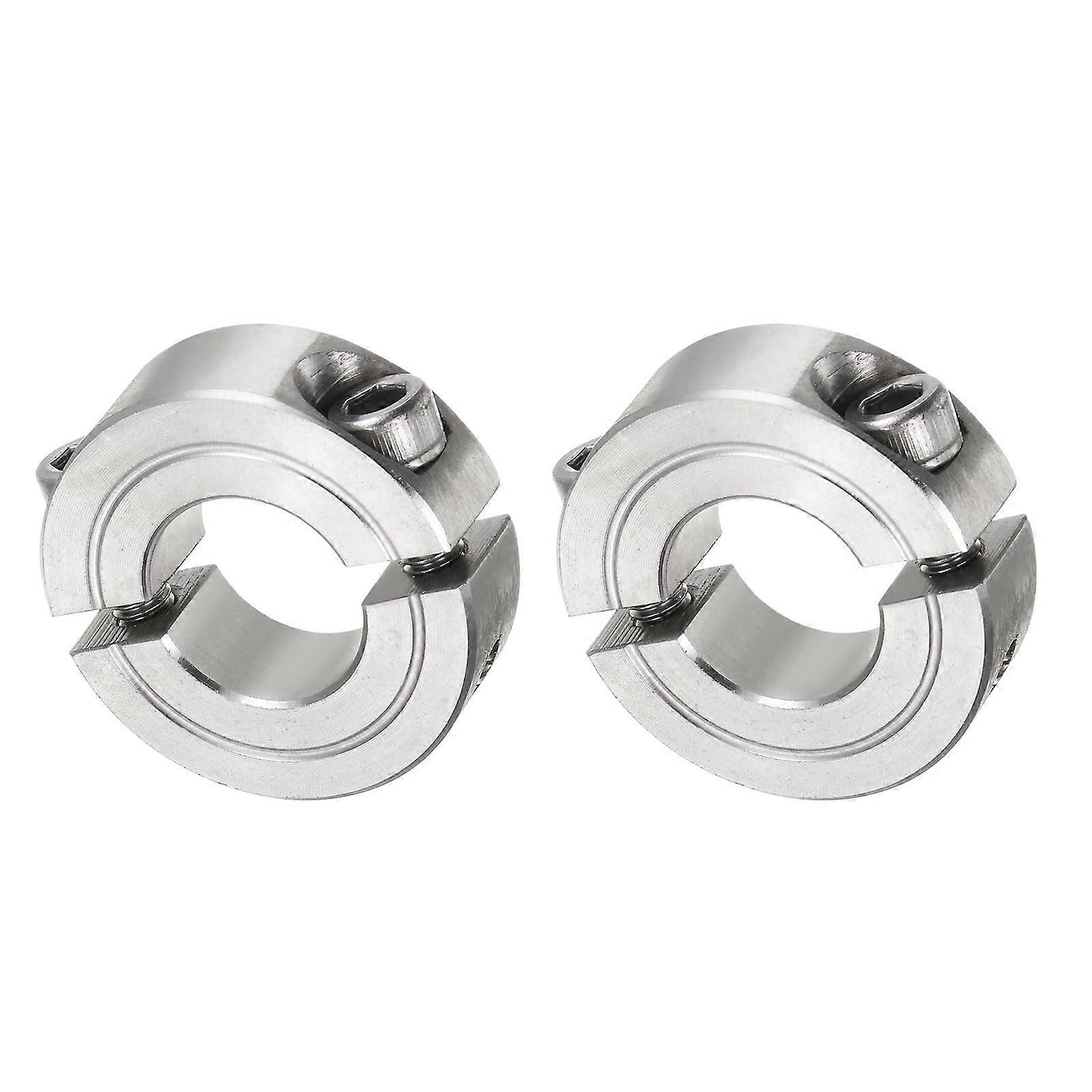 2pcs Double Split ClampOn Shaft Collar for 5/8' Shaft, TwoPiece Clamping Collar
