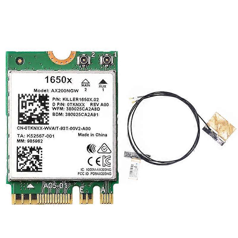 For 1650X WiFi Card+AX200 3000Mbps 2.4G 5G 6+BT 5.1 for Win11
