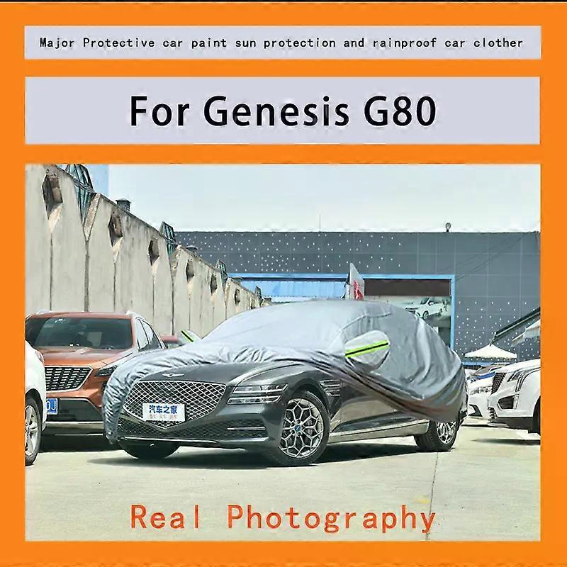 Για Genesis G80 κάλυψη βροχής παγετού σκόνη χιονιού αδιάβροχο εξωτερικό προστατευτικό αυτοκίνητο καλύπτει αντι UV υπαίθριο ήλιο αντανακλαστικό