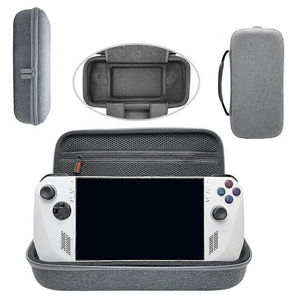Hard Carrying Case for ASUS ROG Ally, ROG Ally Gaming Handheld Case, Gray Exterior, Double Pocket, Large Capacity
