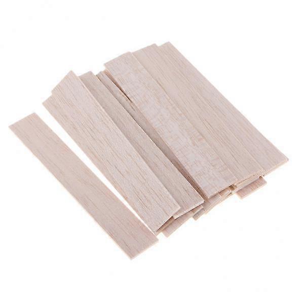 3x Assorted Sizes Rectangle Flat Balsa Unfinished Woodcraft Stick Dowel Rod for