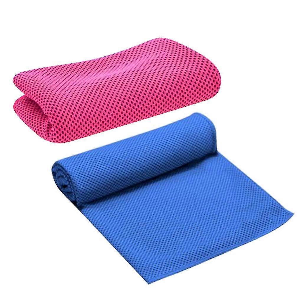 2 Pieces Instant Cooling Ice Cold Towel Drying Sweat Absorb