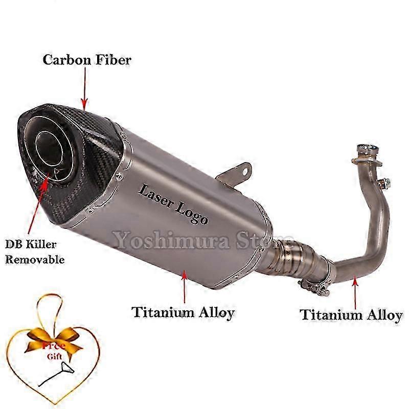 Silenciador De Escape De Aleacin De Titanio Para Motocicleta, Sistema Completo De Escape Modificado Para Sym Cruisym 300i Joymax Z300 Joymax Z250 2018