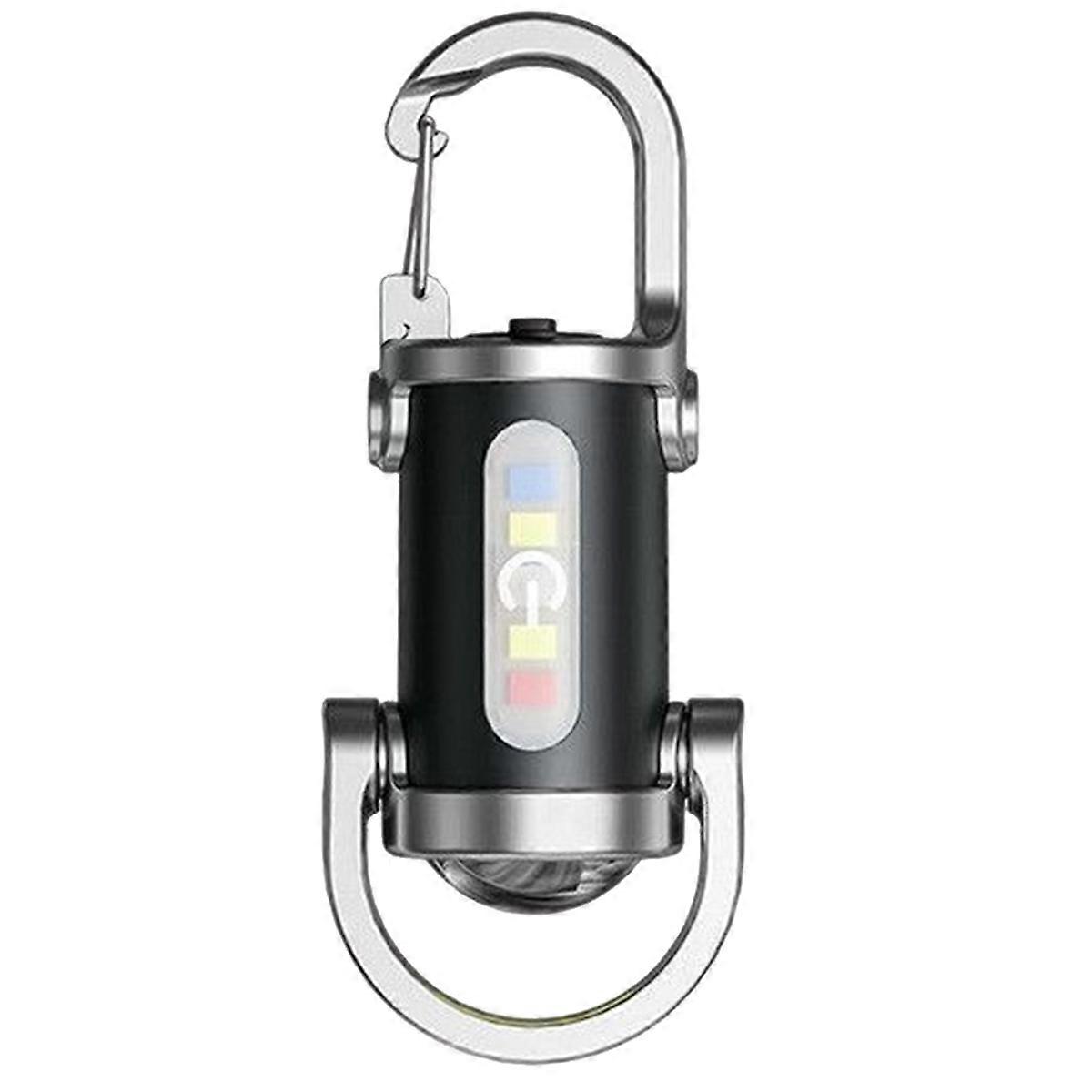 Mini Torch Keychain Flashlight Type-C Fast Charging Flashlight Multi-Functional Light for Outdoor E