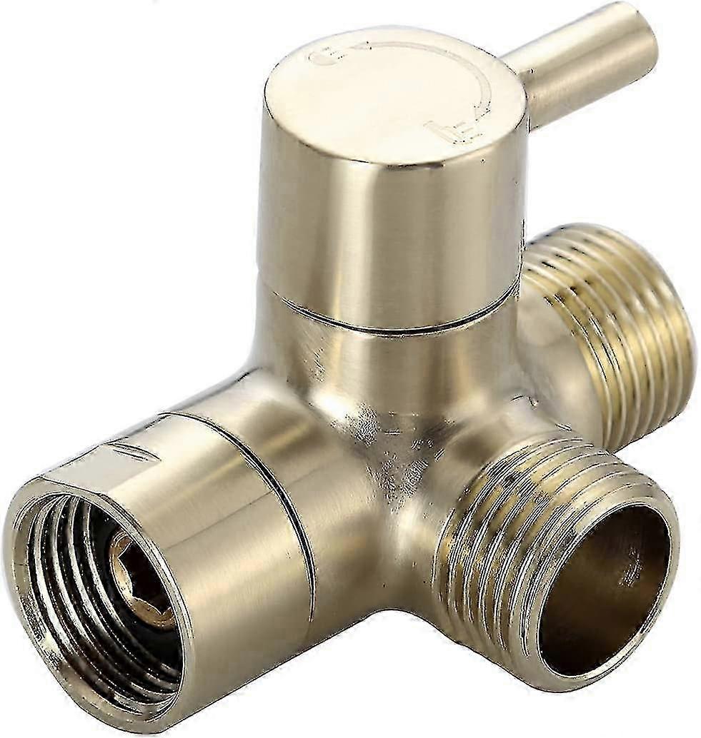 Shower Arm Diverter Valve, 3 Way Shower Splitter, G1/2 Shower Arm Diverter for Hand Held Shower Head and Fixed Sprayer, Suitable for Univers