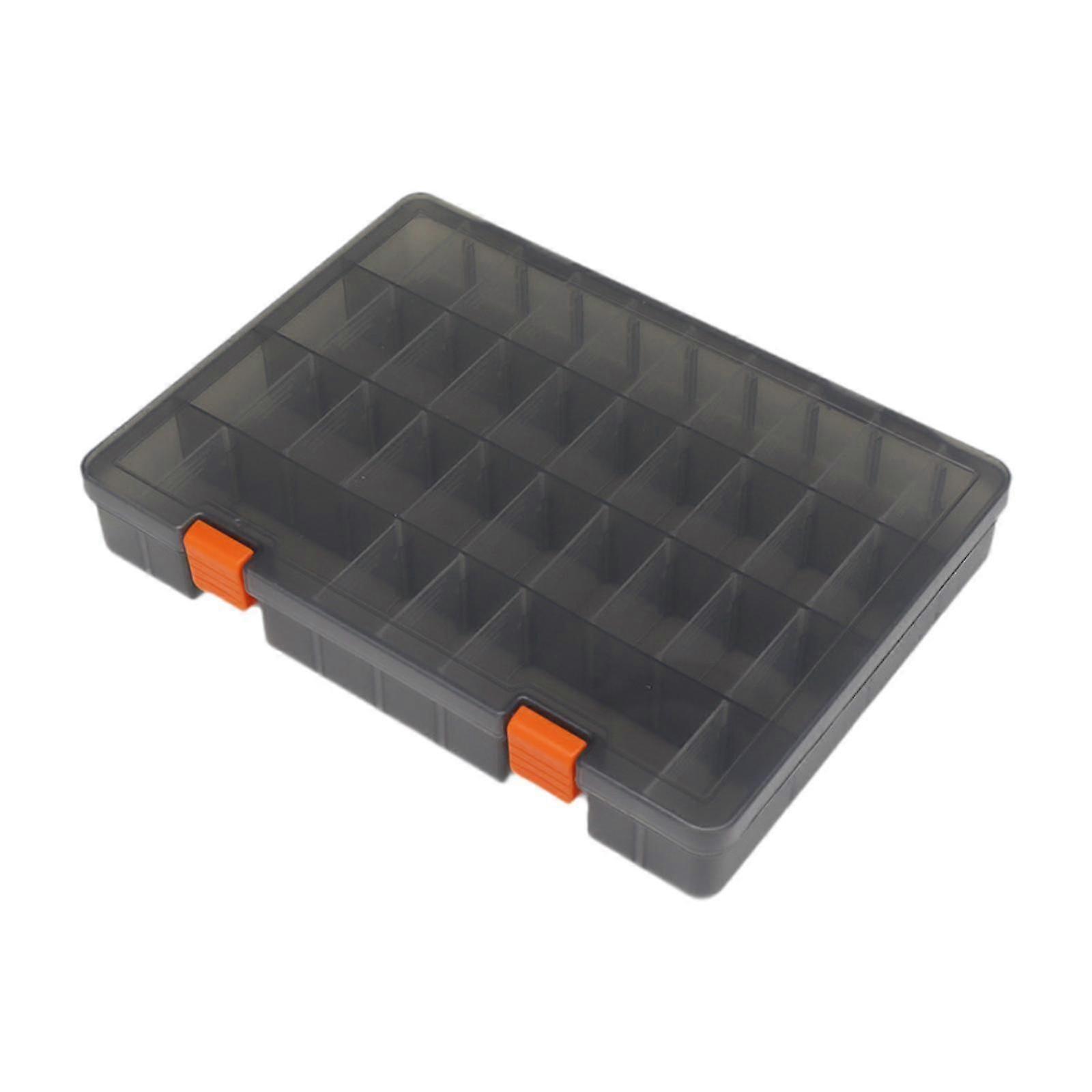 Storage Box with Lid for Tools and Small Parts, 36 Grids Organizer