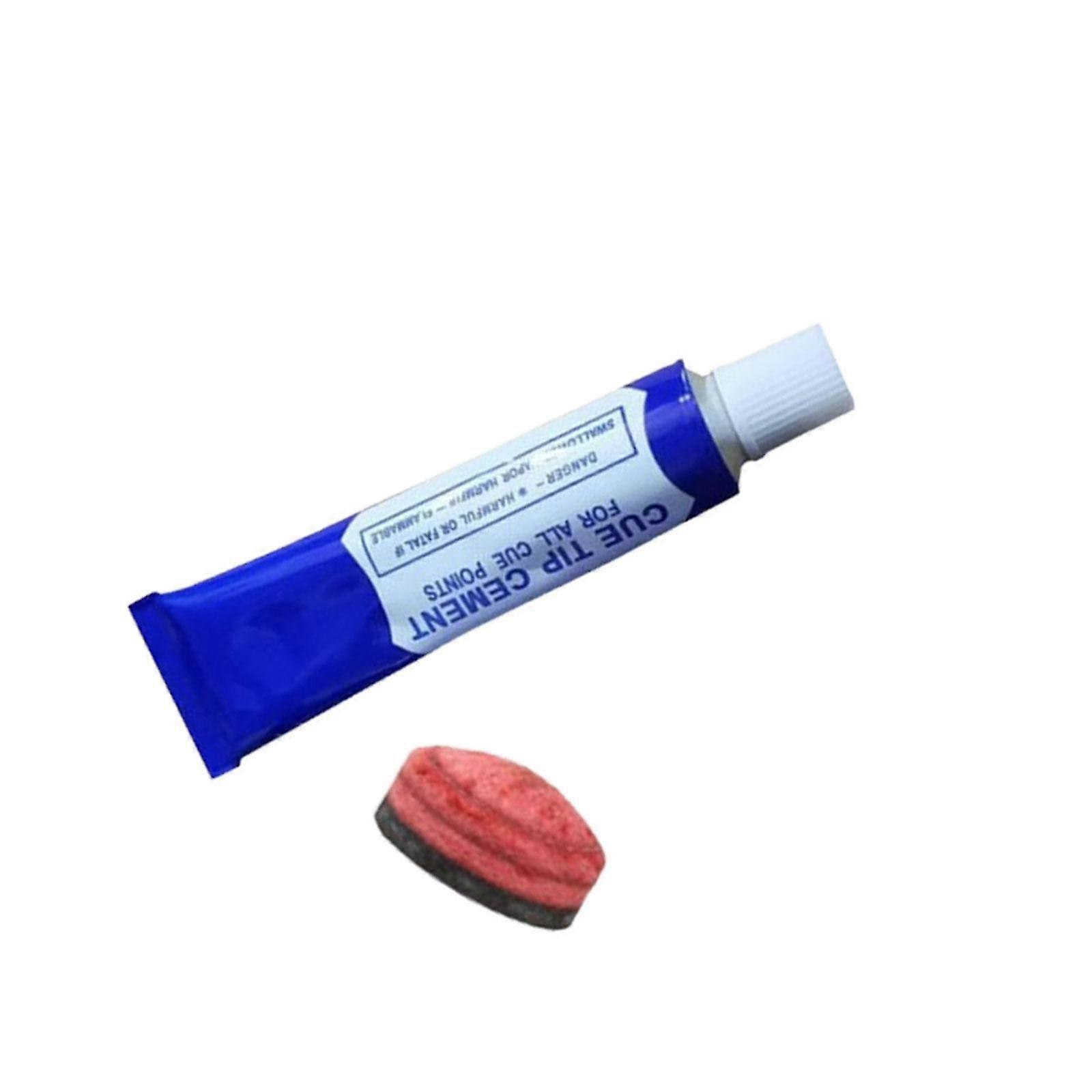 Billiard Pool Cue Tip with Cement, Red Cue Tip Suitable for Snooker, Billiards Pool Cue, 11mm Cue Tip