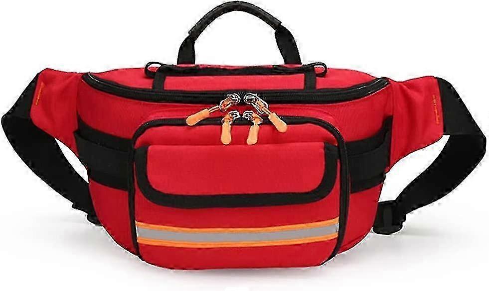 Portable Adjustable Waist First Aid Bag with Multiple Compartments (1pc)