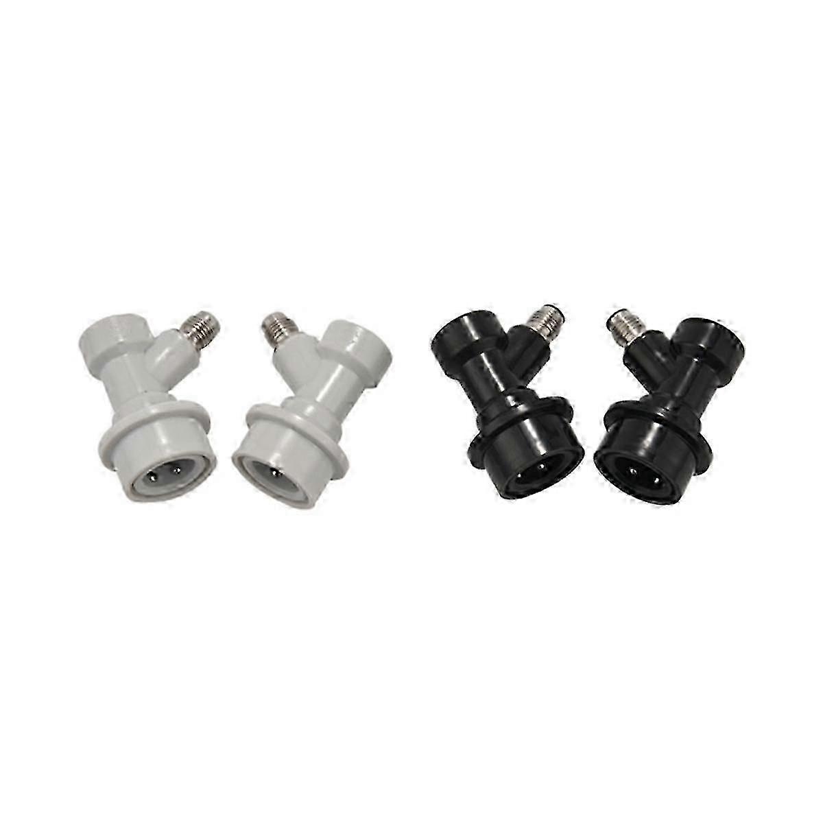 4-Pack Ball Lock Disconnect Set - Gas & Liquid MFL, Black/White