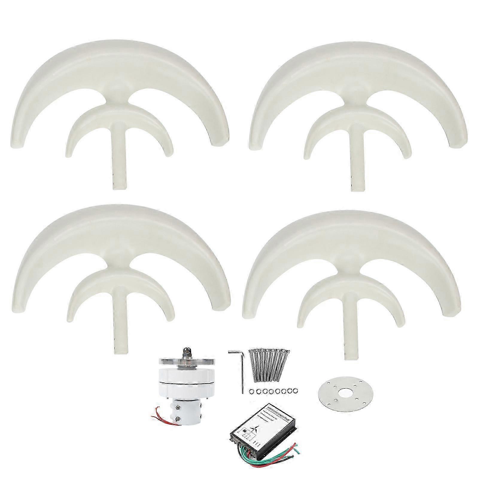 Wind Turbine Lantern Double Layer 4 Blade Vertical Axes Generator Assembly Parts 1200w(12v )