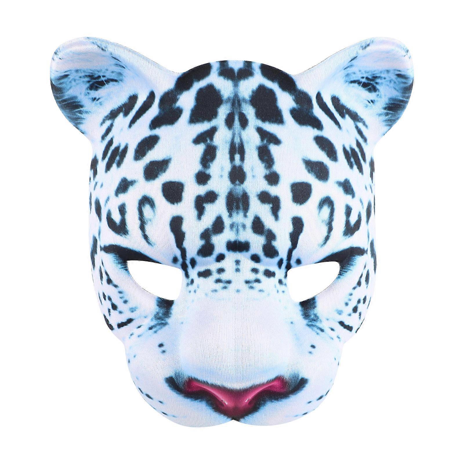 Snow Leopard Mask, Versatile for Birthdays and Holiday Gatherings