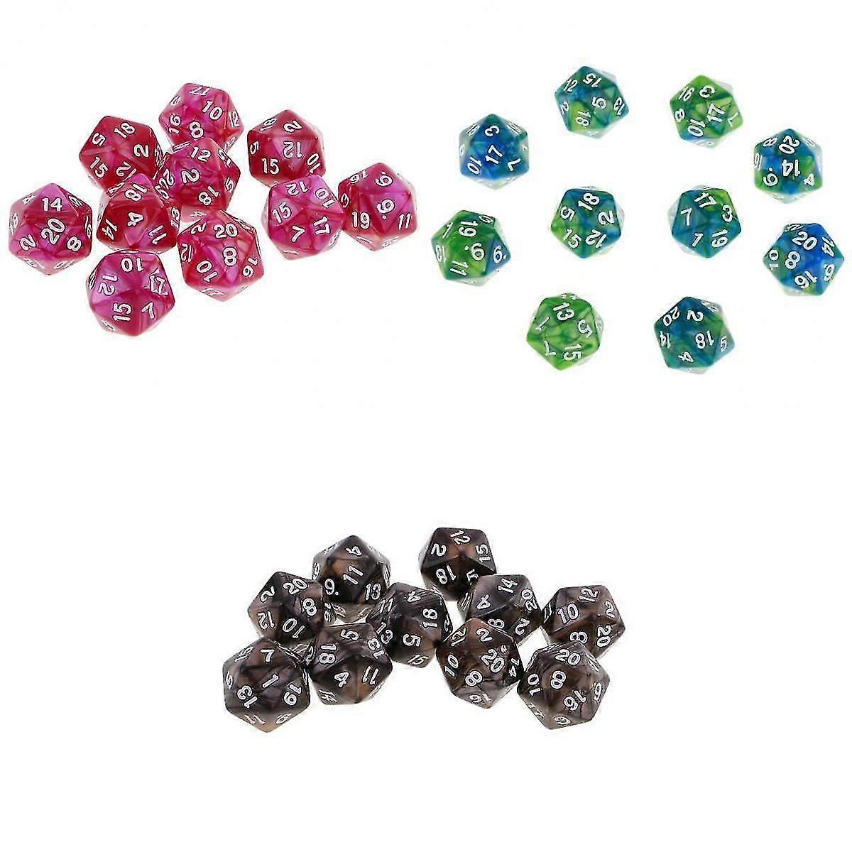 30pcs 20 Sided Dice D20 Polyhedral Dice for Table Games