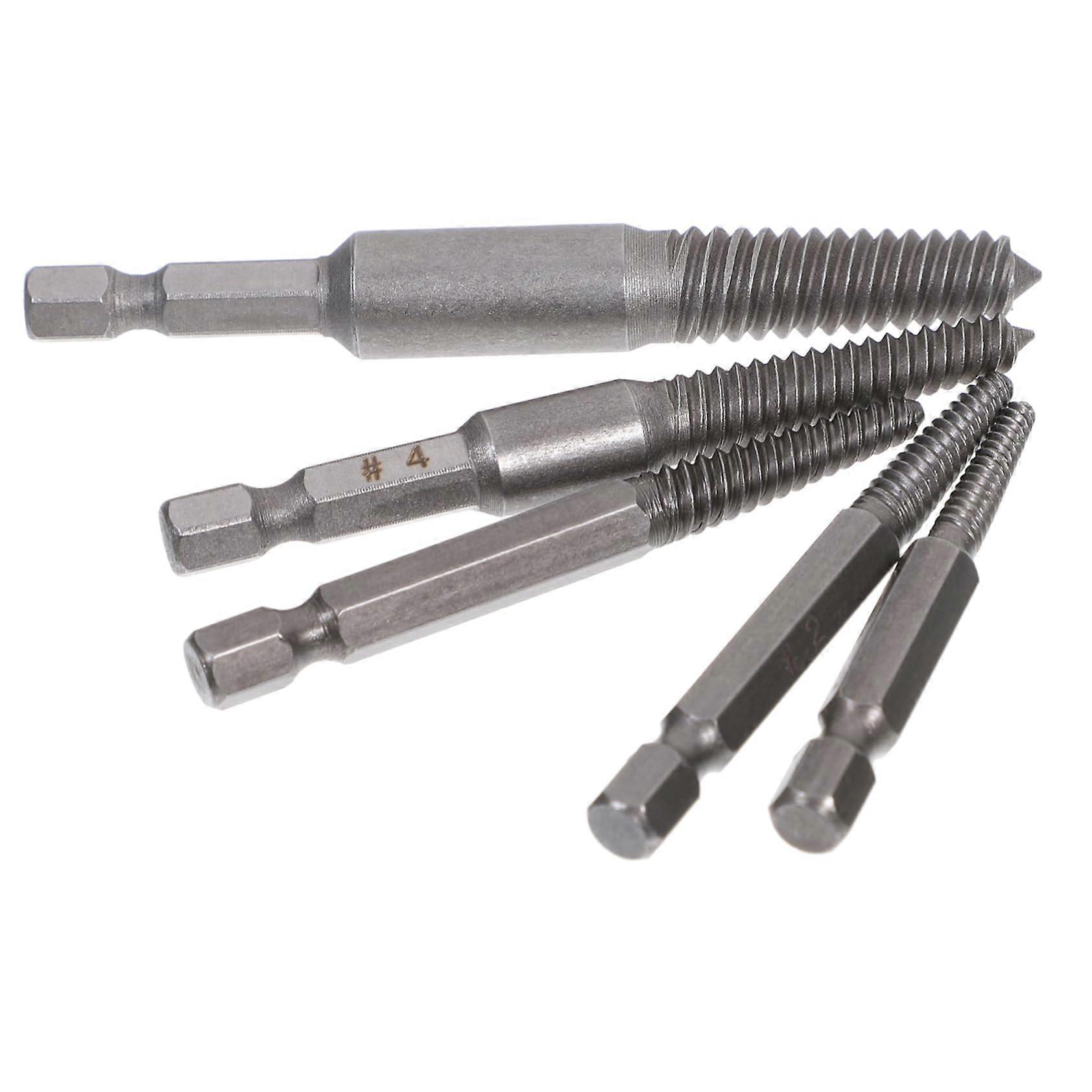 5 Pieces Screw Extractors for Damaged Extractor for Broken for Various Screw Types
