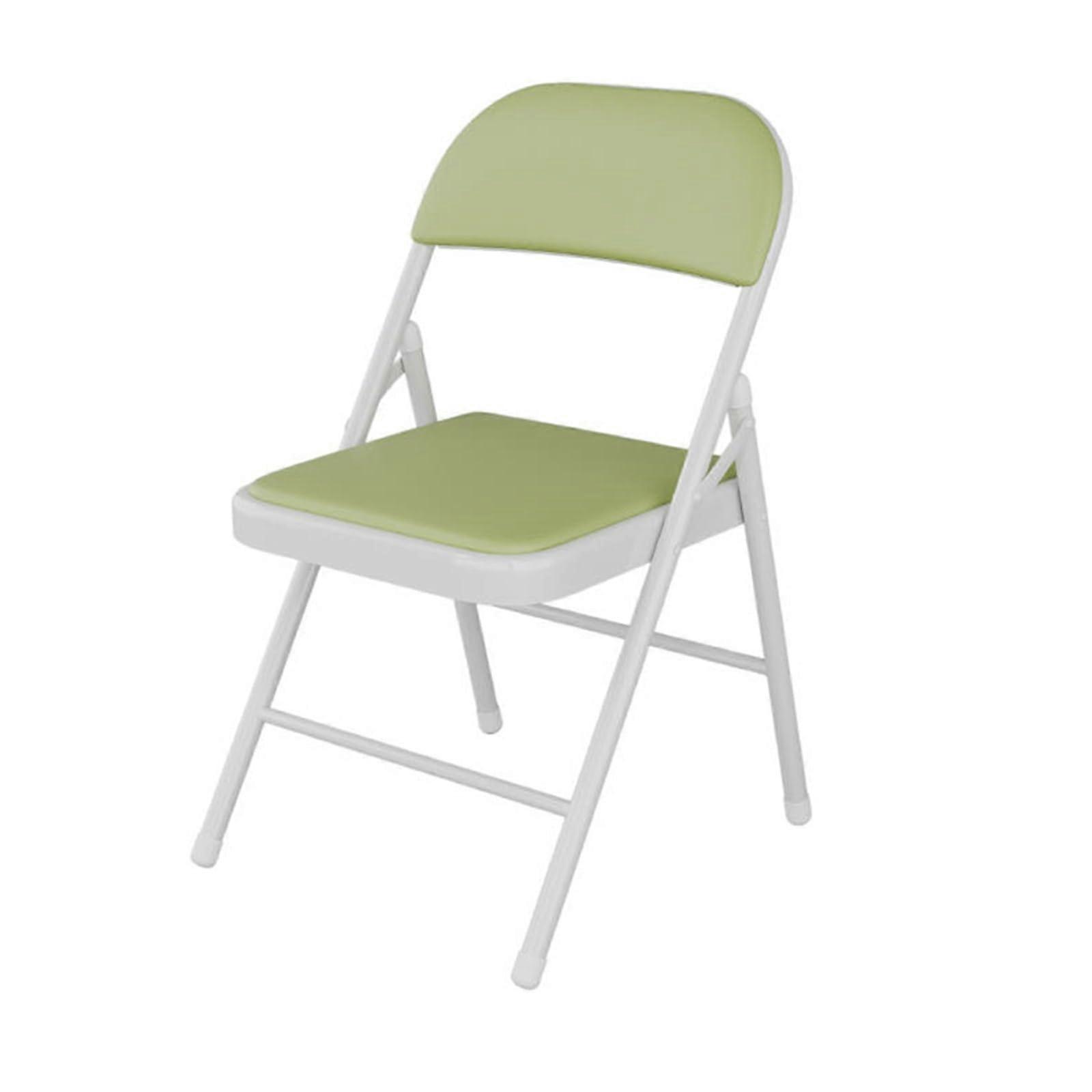 Comfortable and Stackable Folding Chair with Padded Seat and Metal Frame for Home Use (Beige) Ref: 2102