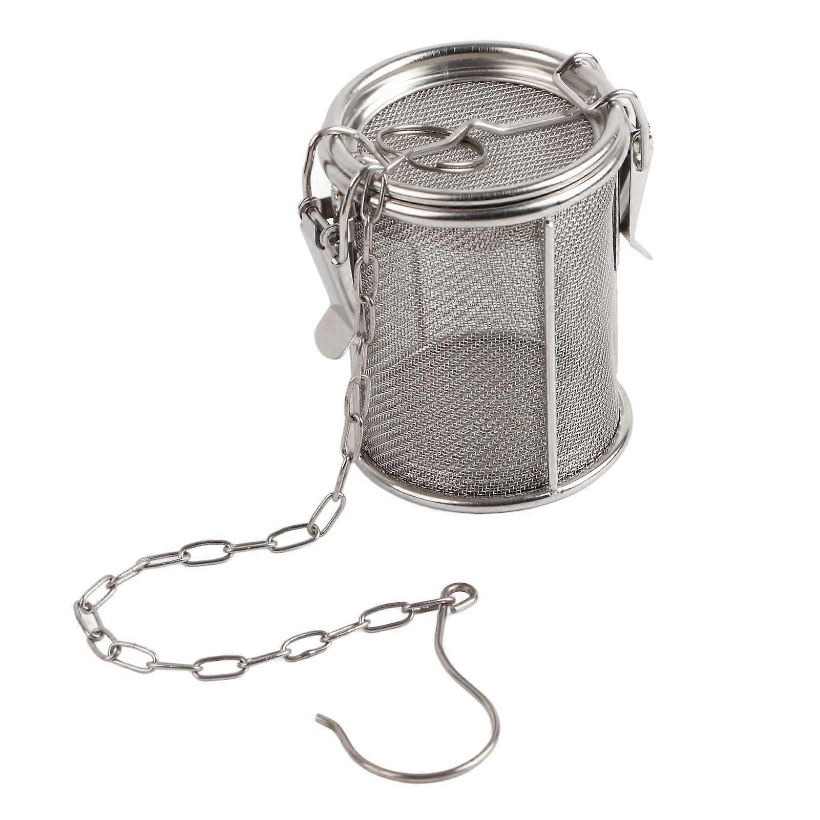 Stainless Steel Tea Infuser with Chain Hook, Loose Leaf Tea Strainer for Cooking and Spices, Silver #03