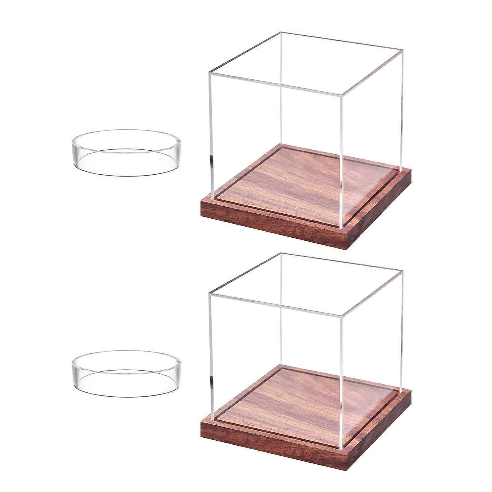 Sonne Schtzt Baseball Showcases Box Mit Haltbarkeit Acryl Und Holzbasis Fr Sammler 2 packs