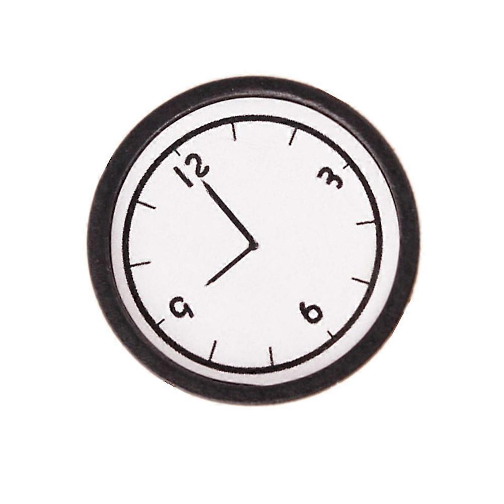ساعة حائط مصغرة موديل ساعة حائط صغيرة ملحق منزل صغير 2.5x2.5 سم تصميم منزل صغير خشبي 1 حزمة