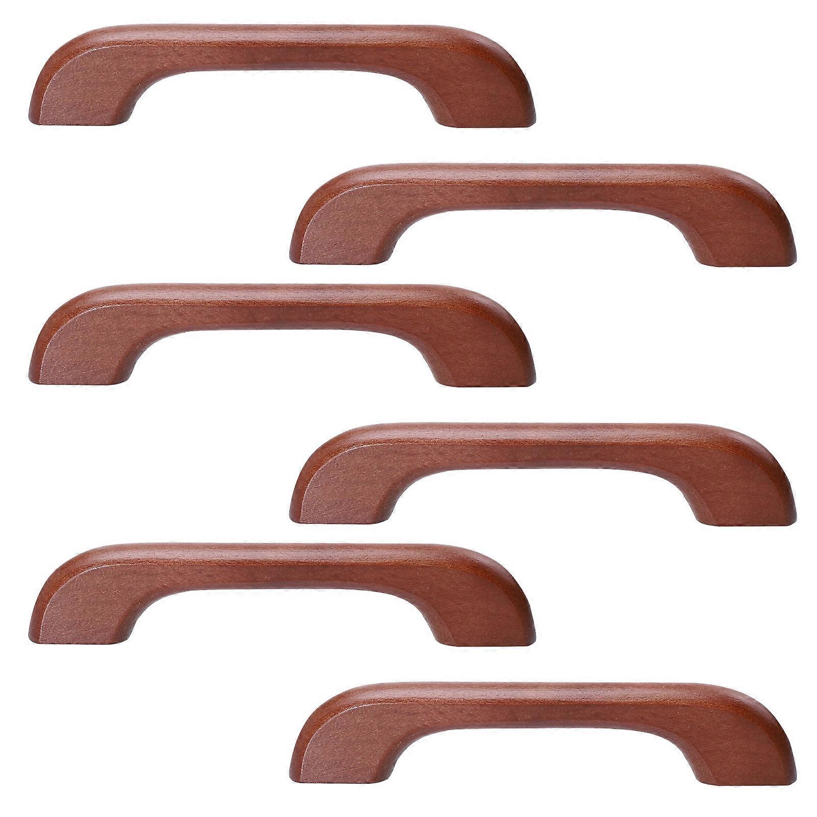 Brown Synthetic Cabinet Handle for Home Use with Unique Design and Material 6 Pieces