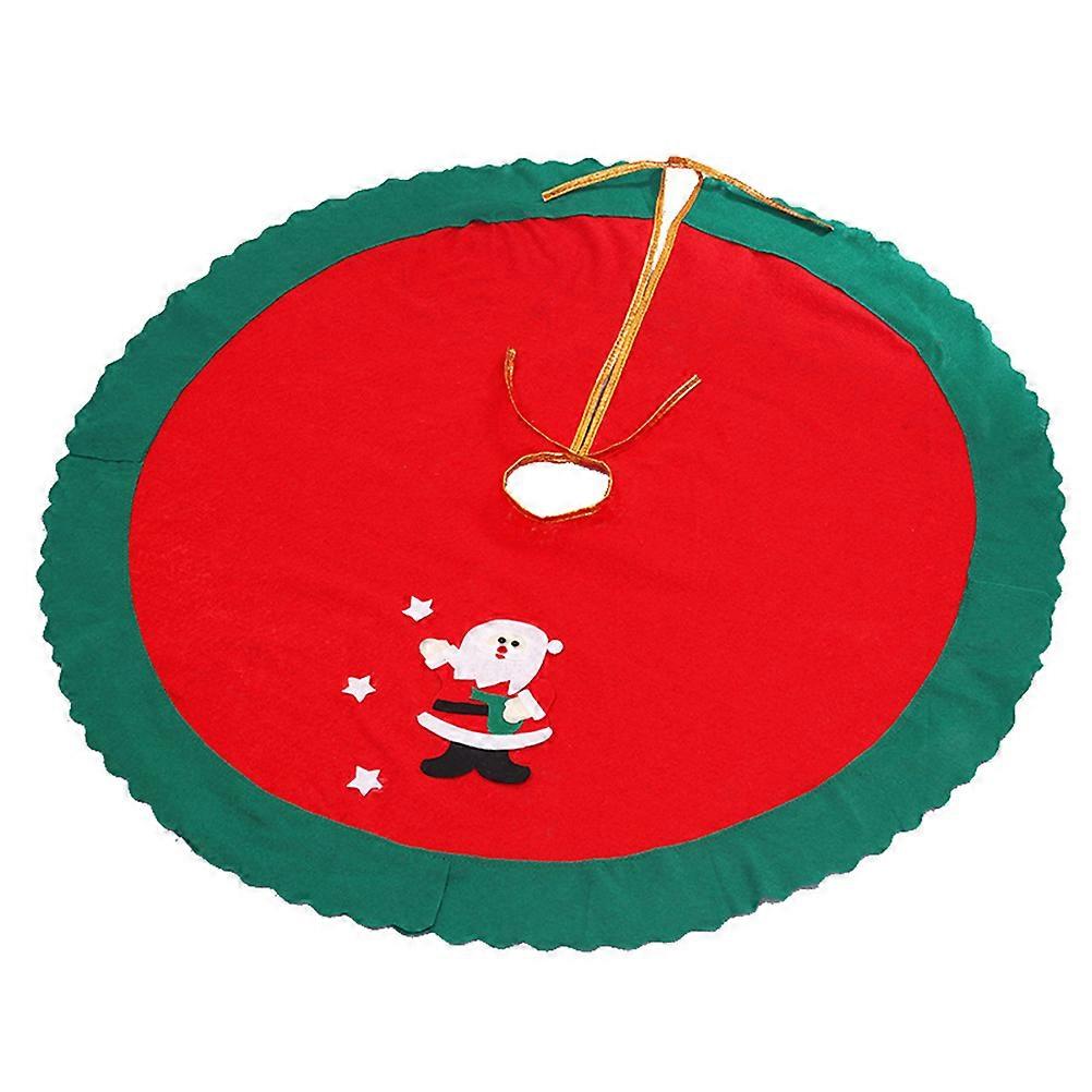 Fabric Tree Skirt Felt Cloth Christmas Tree Base Decoration Tree Debris Protection Multi 87cm Circular 1Pcs