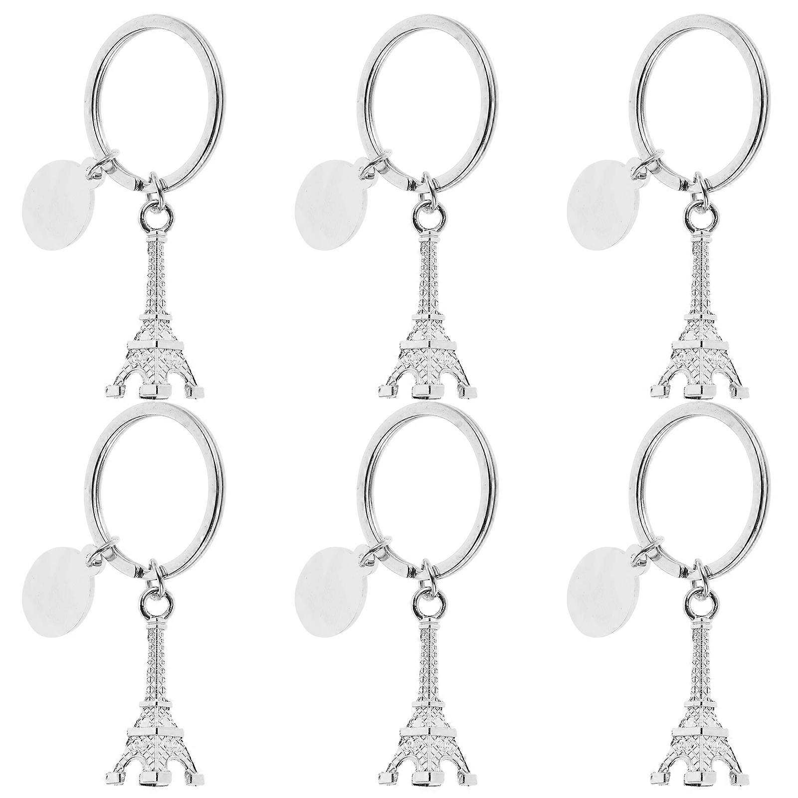 6pcs Eiffel Tower Keychain Durable Souvenir, Chic Bag Pendant, Unique Fashion Accessory for Event Enthusiasts