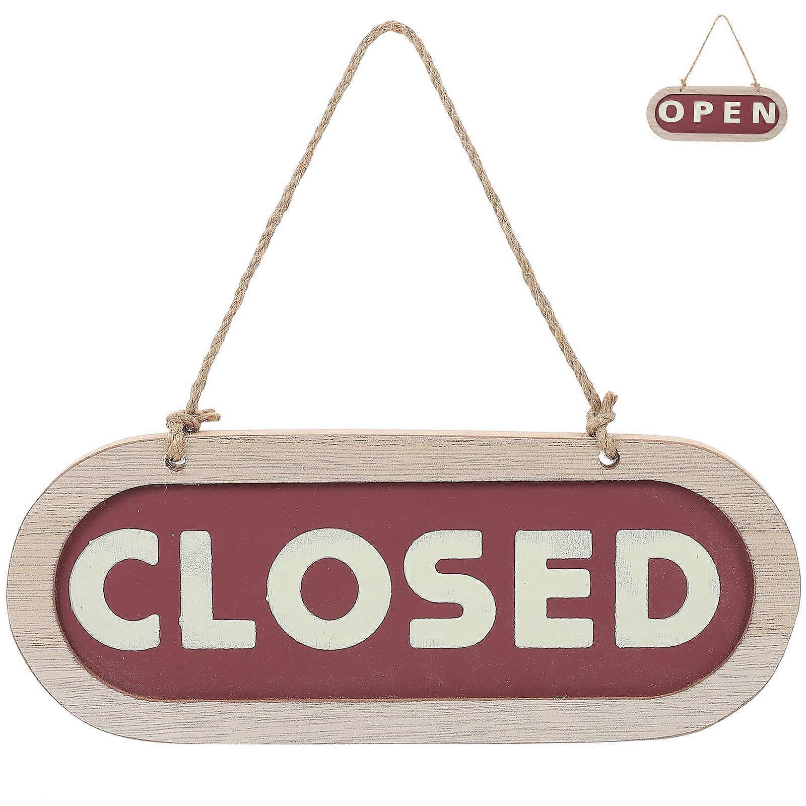 Rustic Wooden Double Sided Door Hanging Sign for Business & Home Decor – Versatile Open Closed Display for Shops, Restaurants