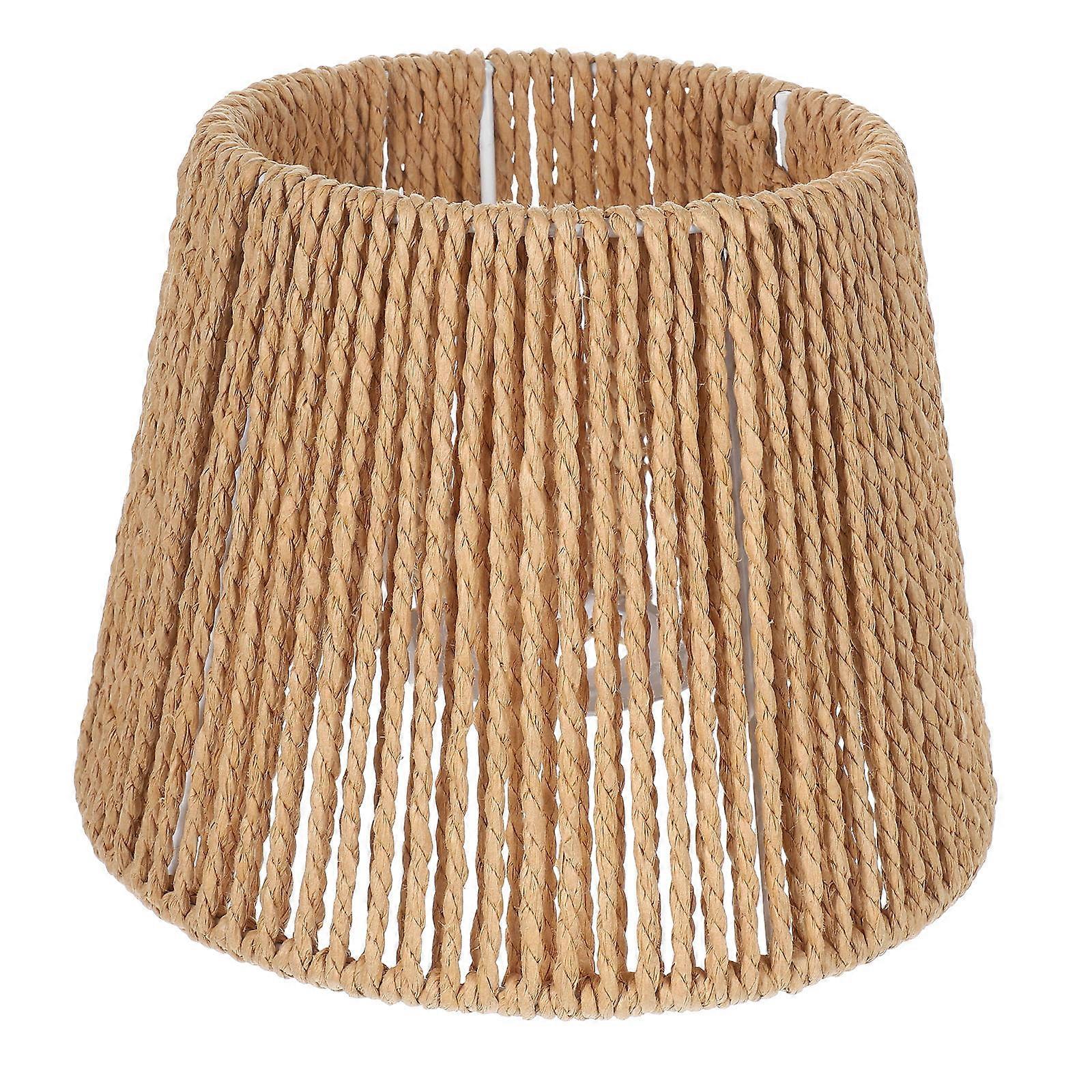 Bohemian Woven Lampshade Hanging Ceiling Light Shade Cafe Decor 17.50x13.50x12.50cm 1Pcs