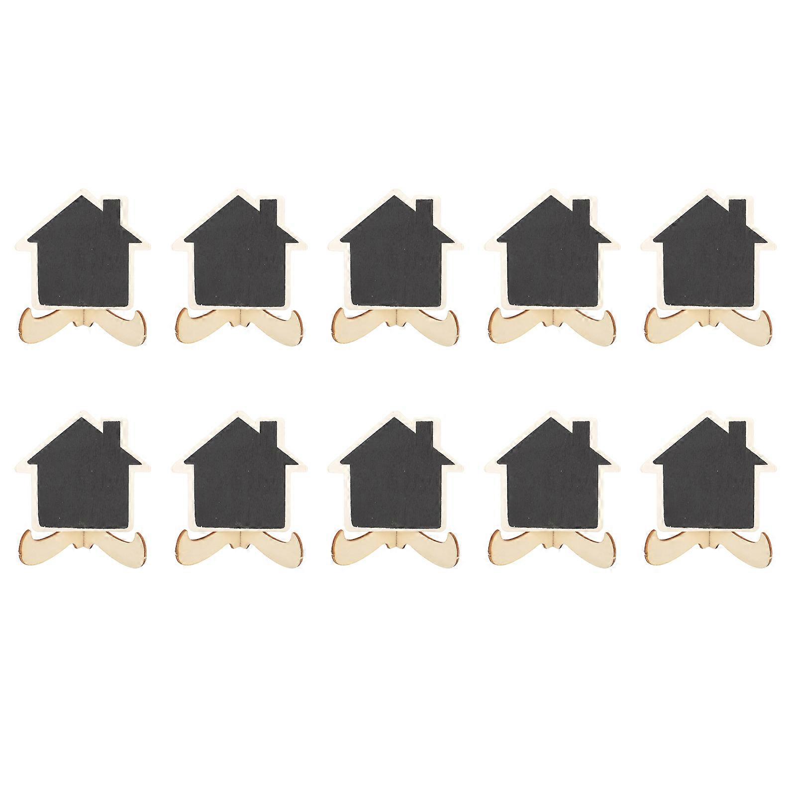Mini Chalk Board Signs Small Chalkboard Message Board Wood Simple Design Table Sign 10Pcs