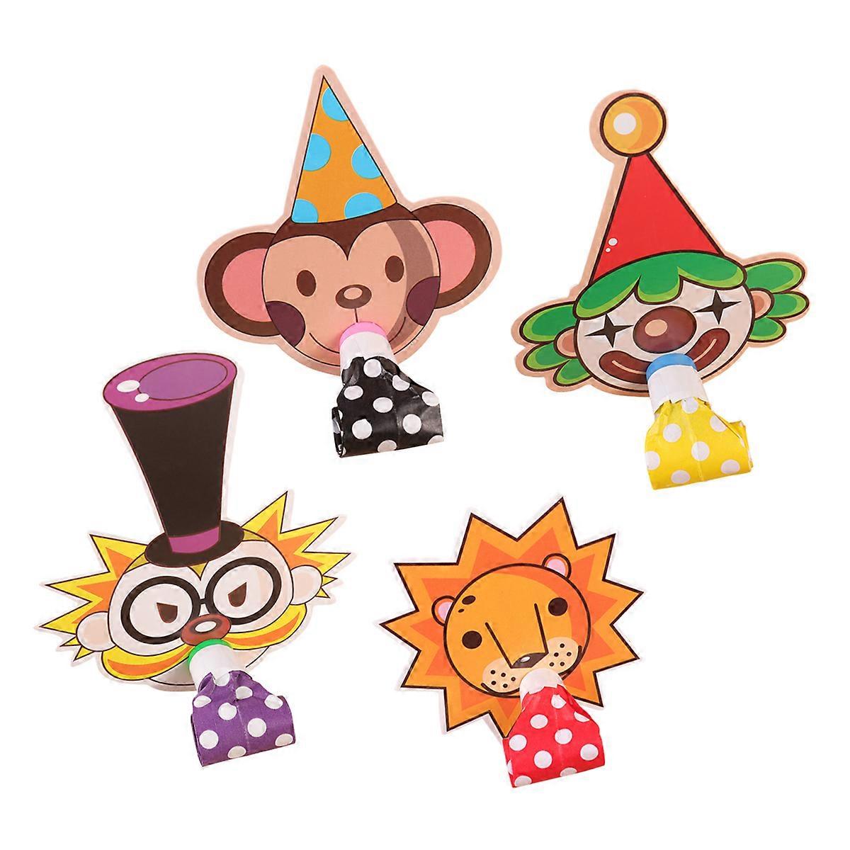 Plastic Whistle Cartoon Noisemaker for Children Party Props Birthday Party Noise Maker 40Pcs