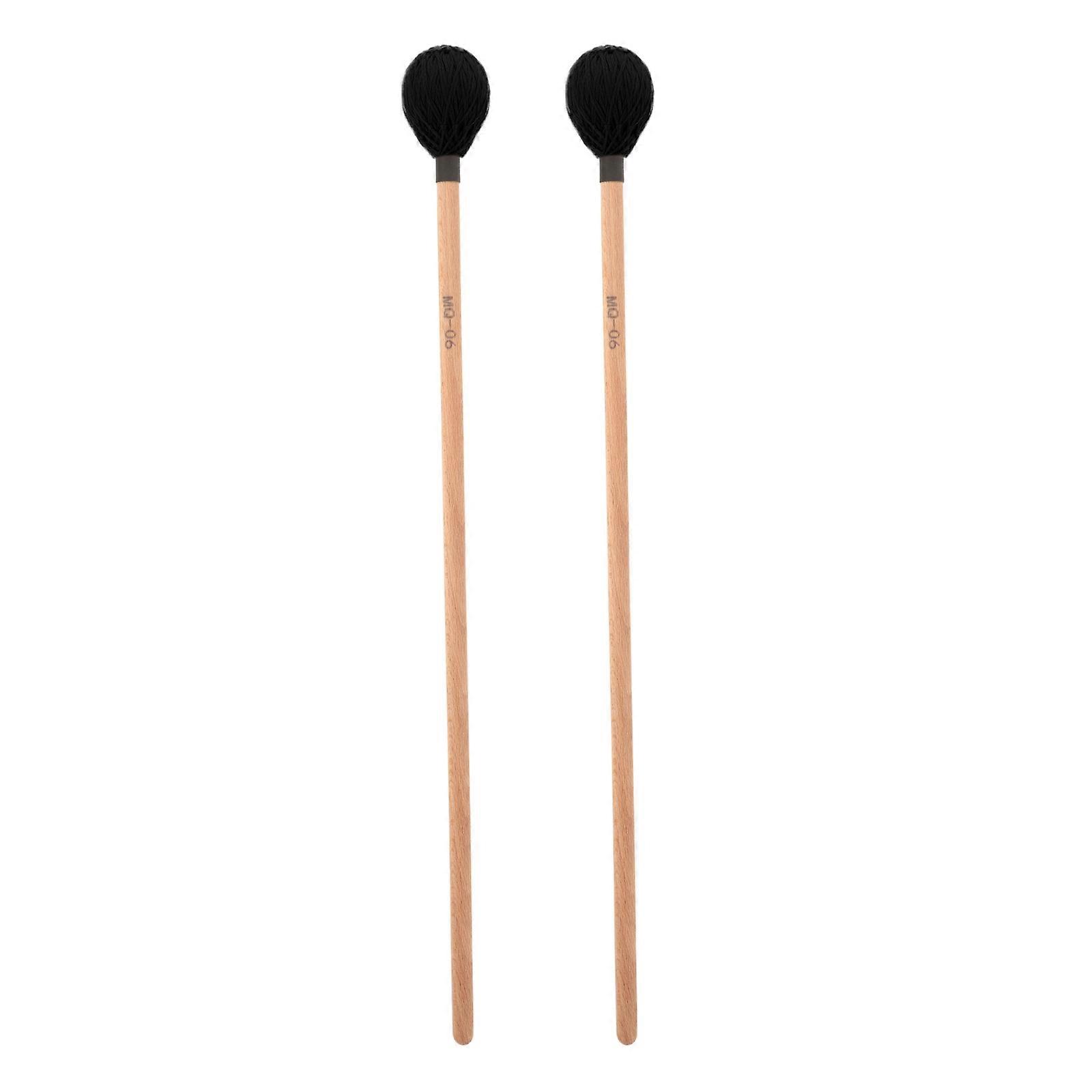 Pair of Marimba Mallets with Woolen Yarn Heads for Xylophone and Tongue Drum – Comfortable Wooden Design for Sound and Easy Storage