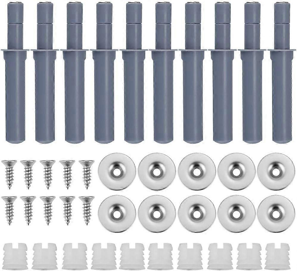 10 PCS Push to Open System Drawer Damper Door Closing System 45MM Push Pull System with Screws Magnetic Push to Open Closures Latch for Door Cupboard