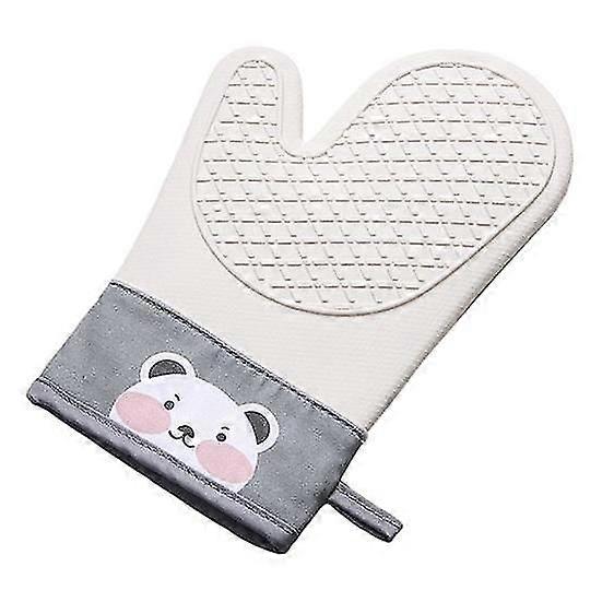 1Pc Baking Mitt Thickened Non Slip Texture Design Useful Kitchen Microwave Anti-hot Mittens for Bakery