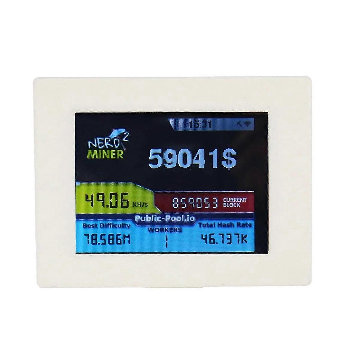 Nerdminer V2 Miner 2.8 Inch LCD Display 56KH/S Hash Rate Bitcoin Solo Miner Nerd Miner BTC Lottery M
