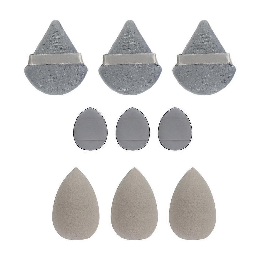 9Pcs Makeup Sponges Set Reusable Dual Use Dry Wet Foundation Blending Beauty Blenders Soft Elastic for Flawless Application