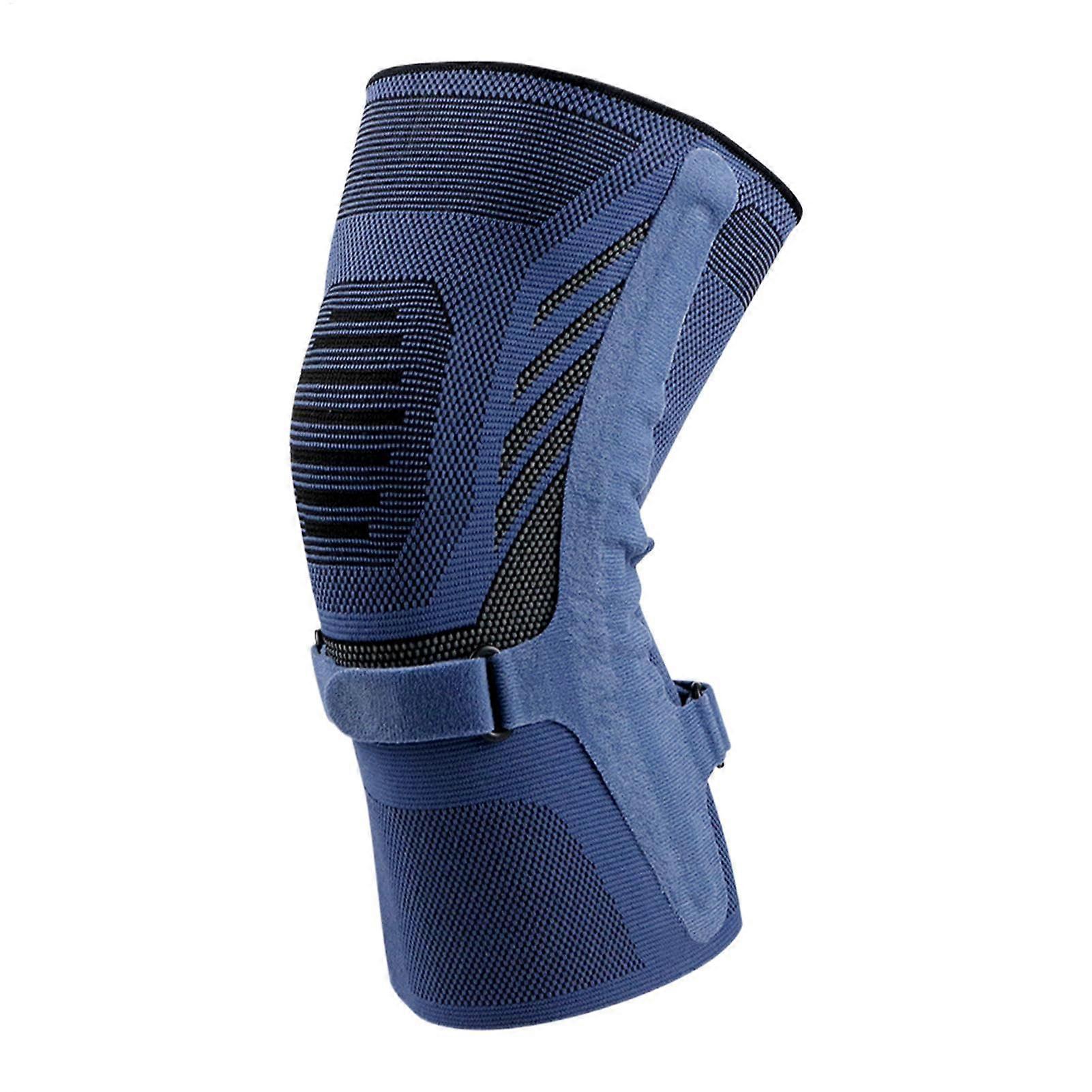 Compression Calf Sleeves and Knee Brace Support for Joint Recovery, Dark Blue, Size L, Soft Protective Gear for Hiking and Sports