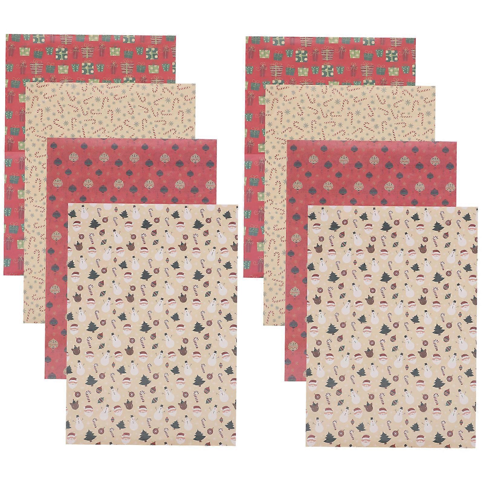 Flower Packaging Paper Elegant Wrapping Paper Assorted Color 70x50x0.1cm Christmas present Wrapping 8Pcs