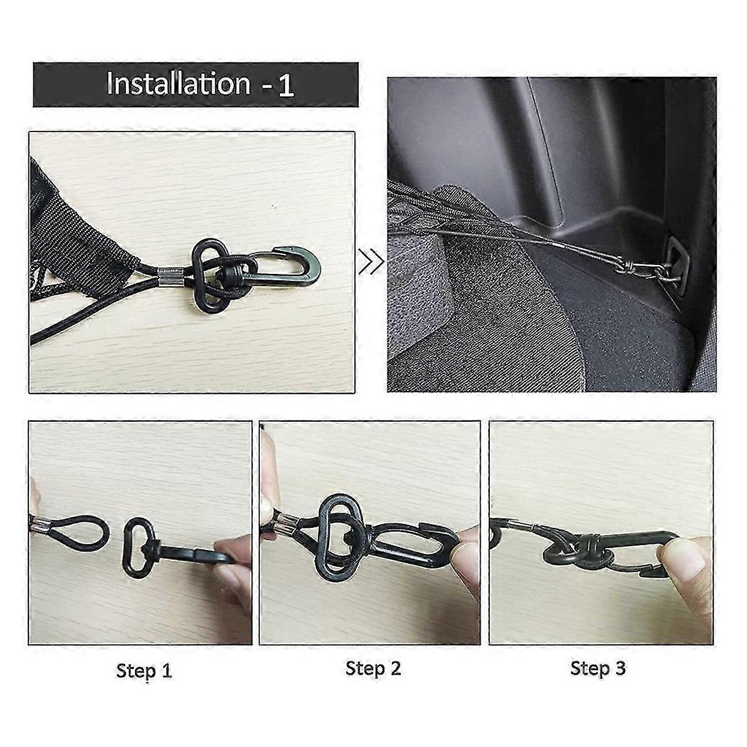 Rear Cargo Net, 35-48 inch Envelope Style Cargo Trunk Net Tailgate Storage Organizer Elastic Adjusta